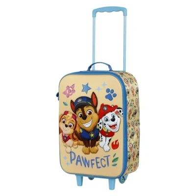 Image of Paw Patrol Soft 3D Trolley Suitcase, 17 x 33 52 cm, Capacity 26 L