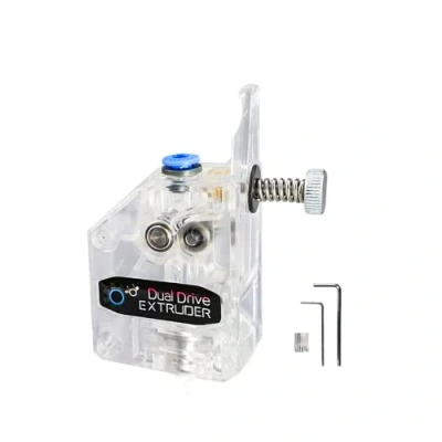 Image of 3Dman Bowden Dual Drive Extruder Universal Geared for Ender 3 V2/Pro, Series, CR10 Mega S, Tevo Tornado, Wanhao D9, Anet A8 E10, Prusa I3 and DIY 3D Printer Transparent