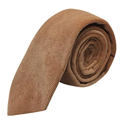 Image of King &amp; Priory Luxury Fawn Brown Textured Velvet Tie
