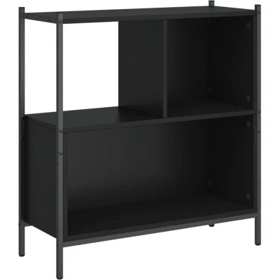 Image of vidaXL Bookcase Black 72x28x77.5 cm Engineered Wood