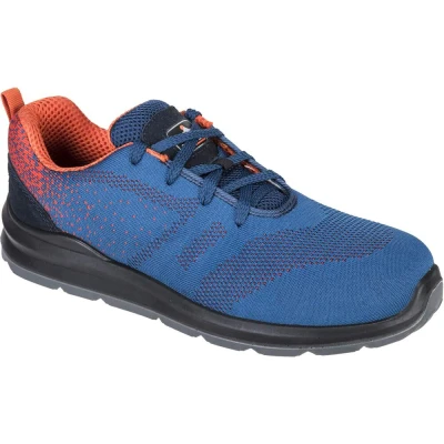 Image of Portwest Steelite Aire Trainer S1P Blue/Orange UK 5 EU 38