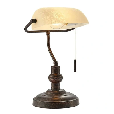 Image of Lindby Profina desk lamp, 39 cm, rust brown, steel