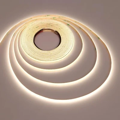 Image of TOPAI 5V COB LED Strip 5M Natural White, 4000K Lights Self Adhesive, Narrow 5mm Width, CRI&gt;90, 400LEDs/M Uniform Dotless Tape for Room Cabinet Home DIY Lighting Projects