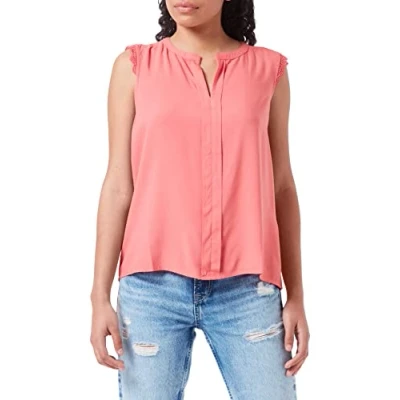 Image of ONLY Women&#039;s Onlkimmi S/L Top WVN Noos, Tea Rose, 10