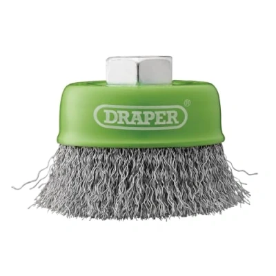 Image of Draper Stainless Steel Crimped Wire Cup Brush, 75mm, M14