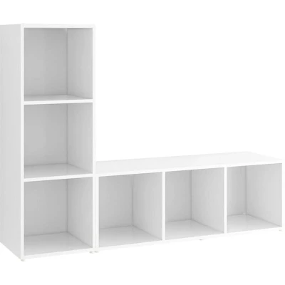 Image of TV Cabinets 2 pcs White 107x35x37 cm Engineered Wood vidaXL