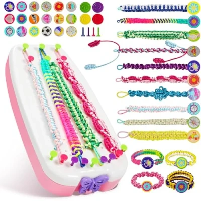 Image of Jovicos Friendship Bracelet Making Kit, Arts and Crafts for Kids Ages 6 12, DIY Creative Gifts, Girls Toys 7 8 9 10 11 Travel Activity Set Birthday Gifts