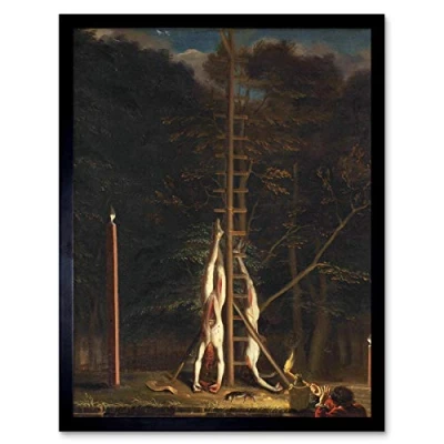 Image of Artery8 De Baen Corpses Of The Witt Brothers Painting Art Print Framed Poster Wall Decor 12x16 inch