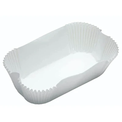Image of KitchenCraft Loaf Tin Liners, Non Stick 1lb, White Paper, Easy Release and Clean up, 16,5 x 8.5 cm, Pack of 40