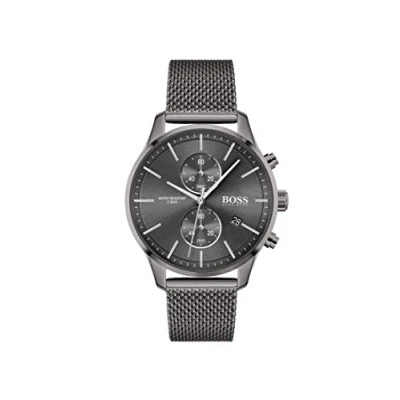 Image of BOSS Chronograph Quartz Watch for Men with Grey Stainless Steel mesh Bracelet 1513870