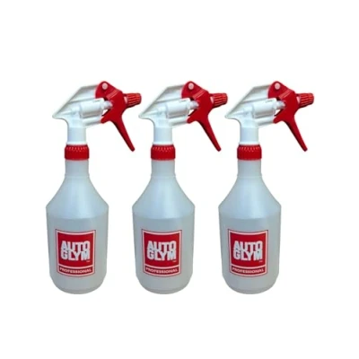 Image of Autoglym Pump Spray Bottle with 4 Finger Trigger for Car Detergent and Cleaning Fluids in Pack of 3