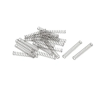Image of sourcingmap Compression Spring,304 Stainless Steel,3mm OD,0.3mm Wire Size,20mm Free Length,Silver Tone,20Pcs