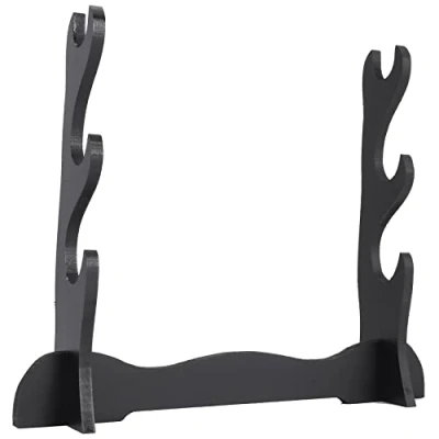 Image of Dciustfhe 3 Tier Sword Katana Holder Stand Bracket Rack Display Black