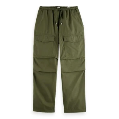 Image of Scotch &amp; Soda Women&#039;s Ivy mid Rise Wide Leg Cargo Pant Casual, Classic Green, M