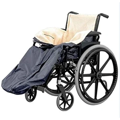 Image of NRS Healthcare Fleece Lined Waterproof Wheelchair Cosy, Long, Blue, 1 kg