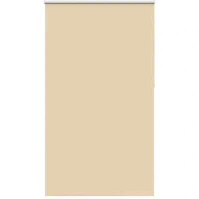 Image of vidaXL Roller Blind Blackout Beige 140x210 cm Fabric Width 136.6 Polyester