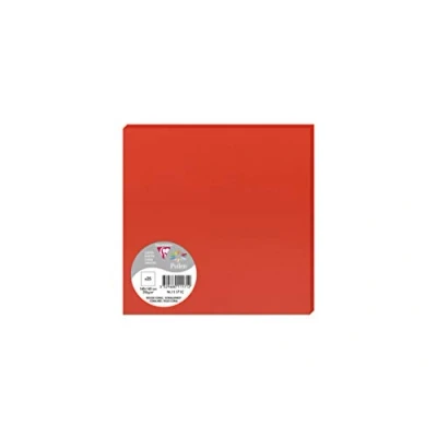 Image of Clairefontaine Ref 11171C Pollen Card (Pack of 25 Sheets) 160 x 160mm Sized, Acid Free, Inkjet &amp; Laser Compatible, Easy to Write On, 210gsm Coral Red