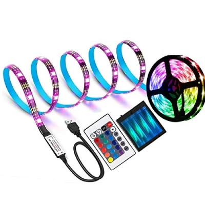 Image of AIJIAER Battery Powered Led Strip Lights, 6.56ft, 24 Buttons Remote Controlled, DIY Indoor and Outdoor Decoration (2.0)
