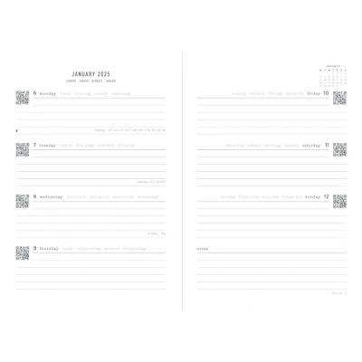 Image of Letts of London Wanderlust A5 week to view 2025 diary Amsterdam