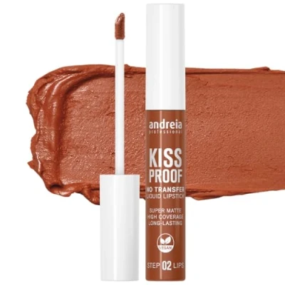 Image of Andreia Professional No Transfer Liquid Lipstick Matte Longlasting Kiss Proof Smudge free Vitamin E Enriched Formula, 100% Vegan Colour 10 Amber 8ml