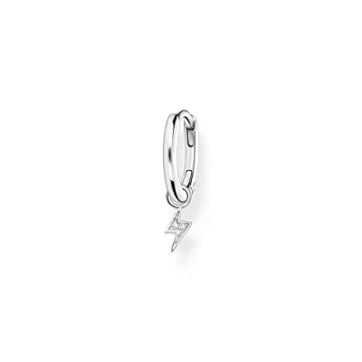 Image of Thomas Sabo Women Single Hoop Earring with Lightning Pendant 925 Sterling Silver