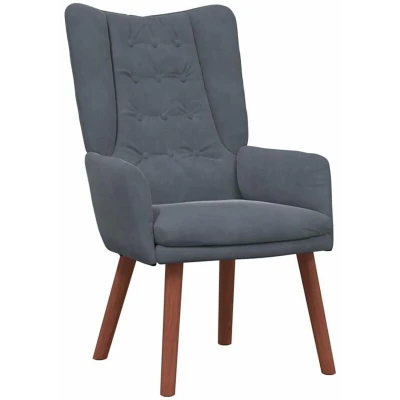 Image of vidaXL Relaxing Chair Dark Grey Velvet