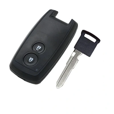 Image of BROVACS Replacement Key Shell + Uncut Blank Emergency Insert Compatible with SUZUKI 2 Button Keyless Entry Flip Remote Case Fob PG543A