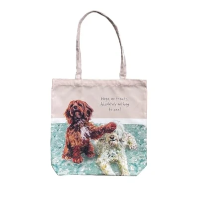 Image of Little Dog Laughed Nothing To See, No Treats Packable Tote Bag Shopping Bags LDPB05