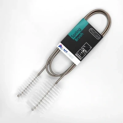 Image of NT Labs ProCare Spring Brush, Cleans Aquarium Glassware, Filter Pipework, Double Sided Brush (20 &amp; 38 mm Wide Brushes), 1 Metre Long Spring,