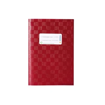 Image of HERMA Exercise Book Cover A5, with Inscription Label, Made of wipeable and Sturdy Plastic, Slip on Jackets for School, Ruby