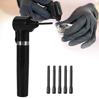 Image of Tattoo Ink Mixer, Electric Pigment Mixer Machine, Color Blender Accessory with 5 Mixing Sticks, Colour Blender, Agitator Machine for Microblading Supply Tool (Black)