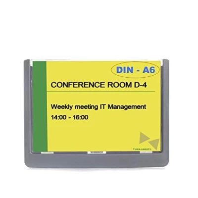 Image of TUKA i AKUT 5pcs Office Door Sign Holder for A6 Format, Wall Mounted Information 149mmx105.5mm insert paper, Sign, Room Screwing or Adhesive Fixing, TKD8303 5x