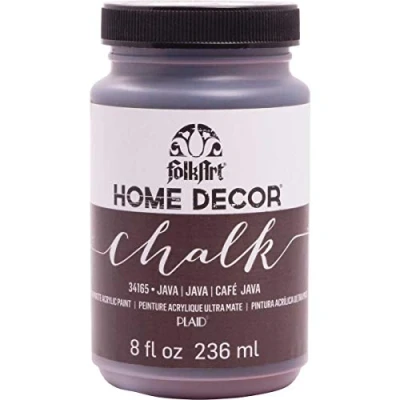 Image of Plaid:Craft Folkart Home Decor Chalk Paint 8 Oz Java, Synthetic Material, Brown, 6 x 10.7 cm