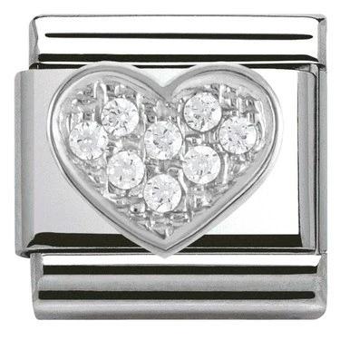 Image of Nomination Cubic Zirconia Heart Charm