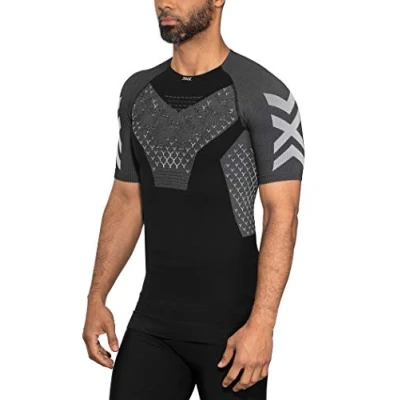 Image of X BIONIC Men Twyce 4.0 Run Short Sleeve Shirt Opal Black/Arctic White, Small