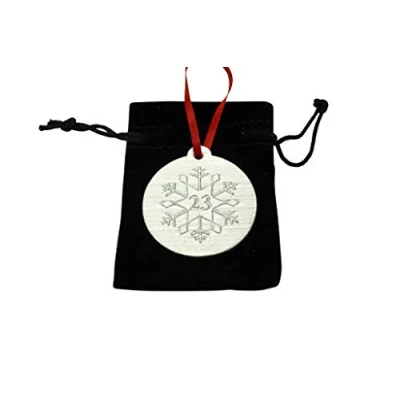 Image of 23rd Christmas Snowflake Metal Decortation Anniversary Idea