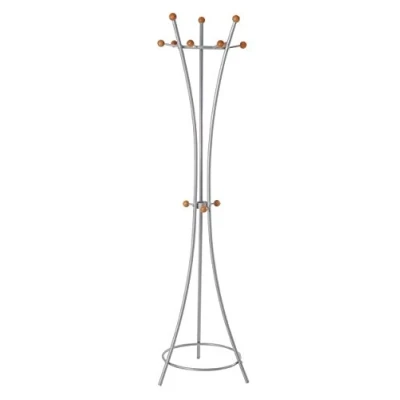 Image of ALDO Silver &amp; Beech Metal Coat Hat Umbrella Stand
