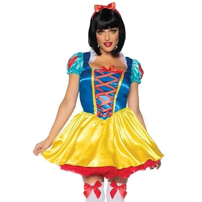 Image of Leg Avenue 8551605101 Fairytale Snow White Adult Sized Costumes, Solid, Multicoloured, S/M