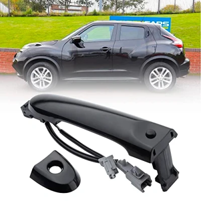 Image of ZEALfix Front Right Driver Side Exterior Door Handle Compatible with Nissan Juke F15 2010 2022 80644 1FA5A 3WC2A 80640 Black