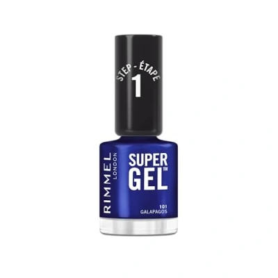 Image of Rimmel Super Gel, 101 Galapagos, Long Lasting Nail Polish, Easy Application, Gel like Manicure, Chip Resistant, Clean Formula, 12ml