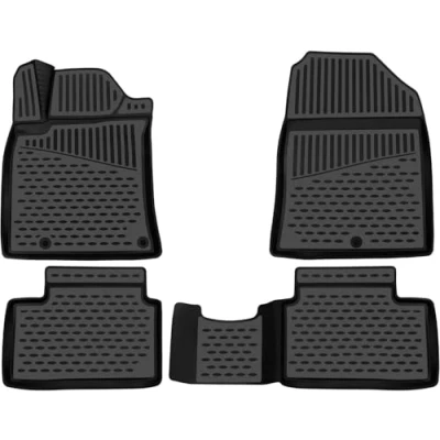 Image of Element Custom fit premium 3D rubber floor mats suitable for Hyundai Ioniq, 2016 2024, 4 pieces.
