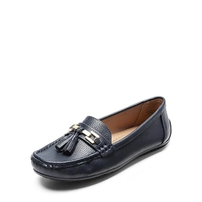 Image of DREAM PAIRS Loafers for Women Slip On Comfortable Casual Fashion Flats Driving Shoes,Size 8,Navy,SDLS2320W E