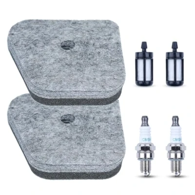 Image of Haishine Air Fuel Filter Spark Plug Kit for Stihl KM HL HT FC SP 87 FS90 FS100 FS110 FS130 Trimmer Brushcutter Replace 4180 120 1800