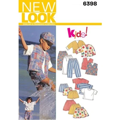 Image of New Look Sewing Pattern 6398: Child Separates, Size A, Paper, White, A (2 3 4 5 6 7)