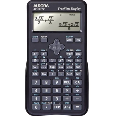 Image of Aurora Dot Matrix Scientific Calculator Black (Pack of 1), AX 595TV