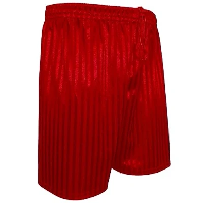 Image of BRAND KRUZE Unisex Kids School PE Shorts Uniform Boys Girls Gym Football Sports Stripe Pull Up Adjustable Drawstring 3 13 Years RED 11 12