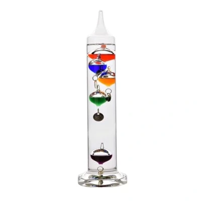 Image of Widdop Bingham Galileo Thermometer 28cm Multi Coloured 5 Bulb G106