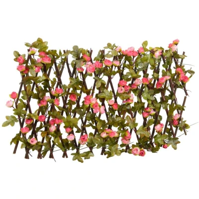 Image of vidaXL Artificial Ivy Trellis Expandable Dark Pink 180x20 cm