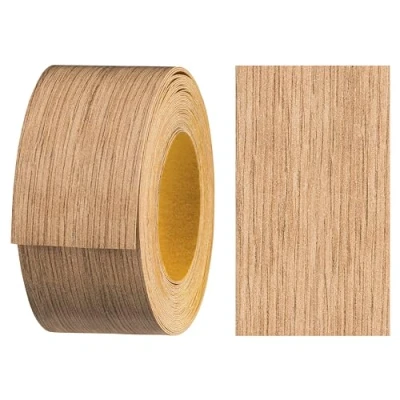 Image of haggiy Melamine edgebanding Tape self Adhesive 40mm x 5m I Furniture Secure Hold Without Ironing Edge Banding Veneer for Shelves/Wood Panels (Wild Oak)
