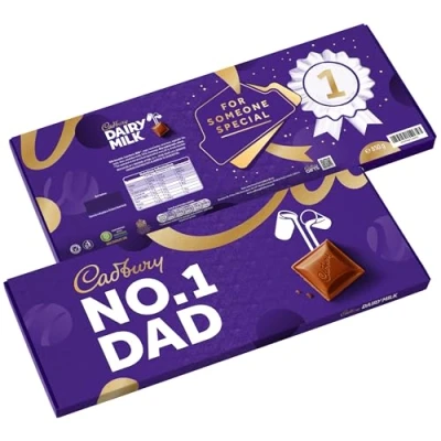 Image of Cadbury Dairy Milk No.1 Dad Gift Chocolate Bar Extra Large 850g
